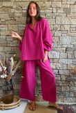 Santos Cushion Cotton Quirky Pant Raspberry?